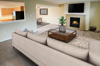 Living room with tv